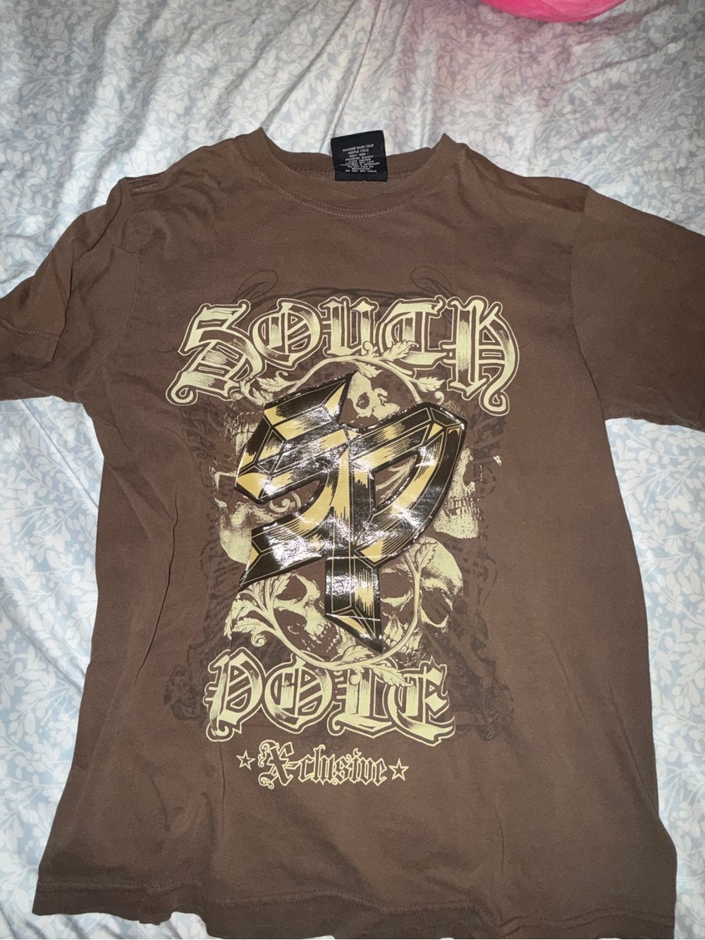 South Pole Brown Short-Sleeve Graphic Tee with Yellow Accents